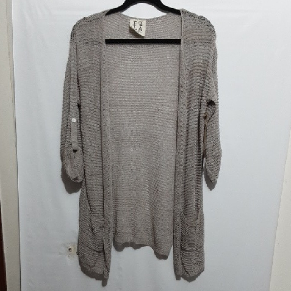 PPLACLOTHING TANIS BROWN CROCHET‎ Women's XS Sweater/Cardigan